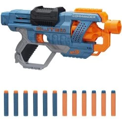 Tout neuf 👍 Nerf pistolet Commander RD-6 et Flechettes Elite Officielles bleu orange 🌟