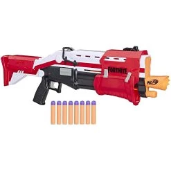 Offres 😍 Nerf pistolet fortnite TS et Flechettes Mega Fortnite Officielles rouge blanc noir ❤️