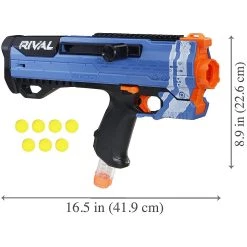 Meilleure vente 🎉 Nerf pistolet rival Helios Bleu Xviii-700 et Billes en Mousse Rival Officielles bleu noir 🔔
