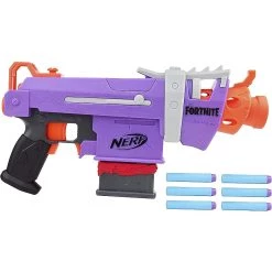 Grosses soldes 🎉 pistolet fortnite SMG-E et Flechettes Nerf Elite Officielles violet noir 🔔