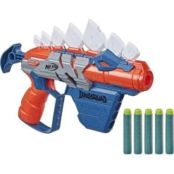 Nouveau 👍 pistolet dinoSquad Stegosmash et Flechettes Nerf Officielles bleu orange 👏